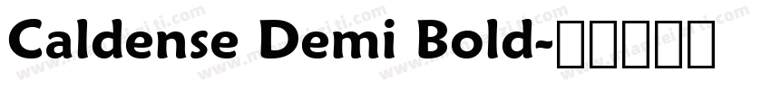 Caldense Demi Bold字体转换
